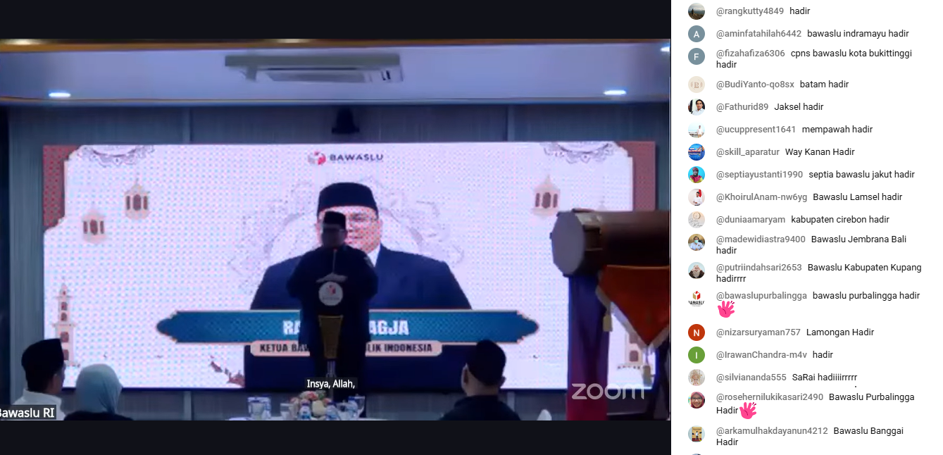 Arahan Pembukaan Oleh Ketua Bawaslu RI, Rahmat Bagja