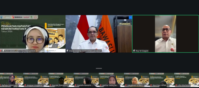 Zoom Meeting Penguatan Sekretariat Bersama Bawaslu RI