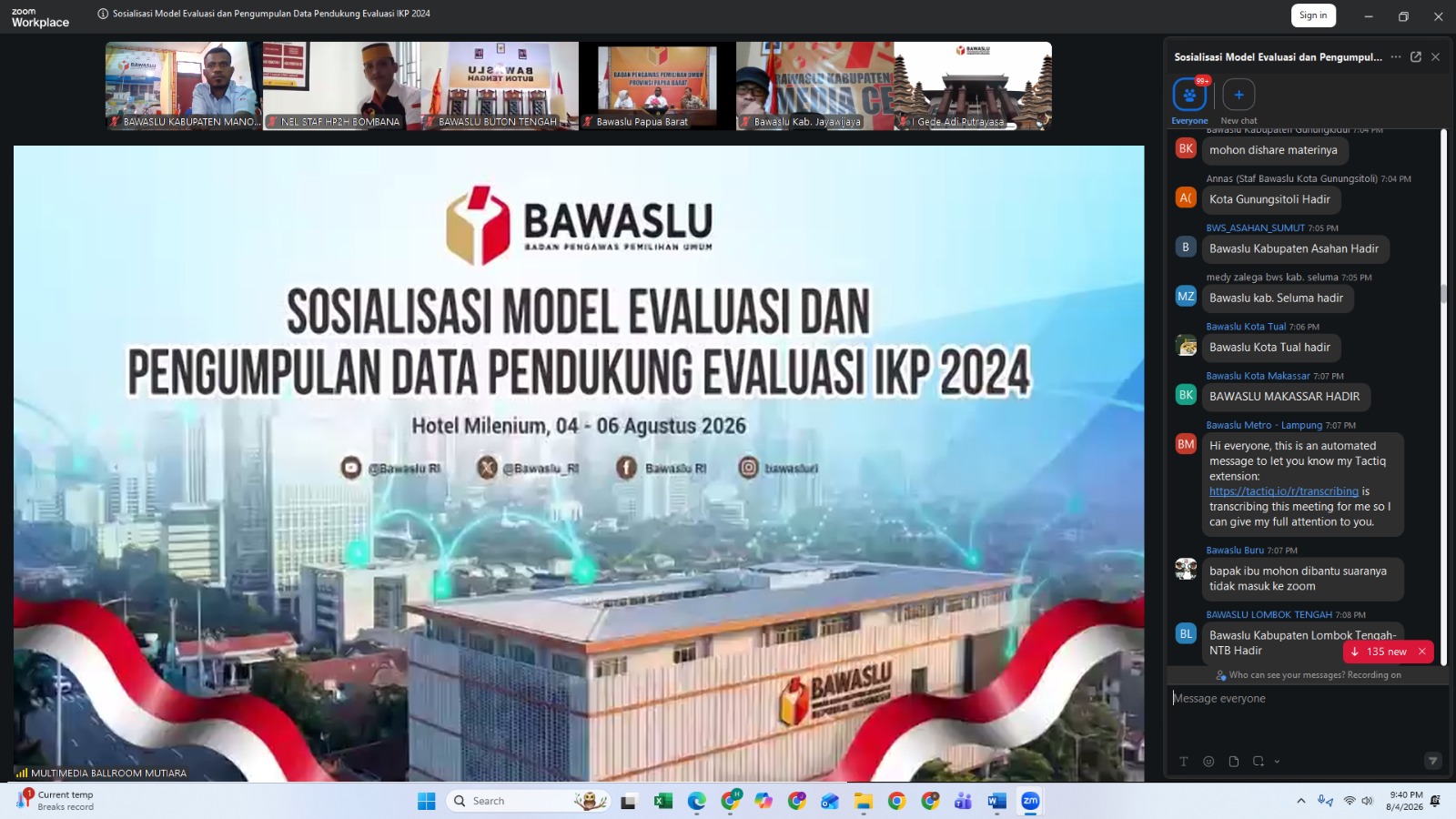  Sosialisasi Model Evaluasi dan Pengumpulan Data Pendukung Evaluasi Indeks Kerawanan Pemilu (IKP) 2024