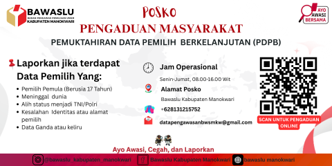 Posko Aduan Masyarakat Terkait Pemutakhiran Data Pemilih Berkelanjutan