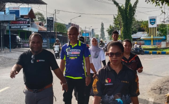 Jalan Sehat Jumat Sehati Oleh Anggota Bawaslu Manokwari,Kepala Sekretaris Bawaslu Manokwari & Para Staf